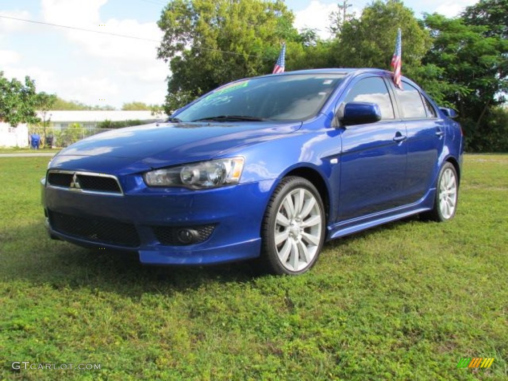 2008 Lancer GTS - Electric Blue Pearl / Black photo #1