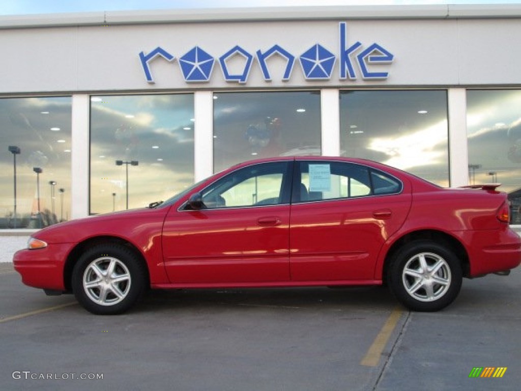 2003 Alero GL Sedan - Bright Red / Pewter photo #25