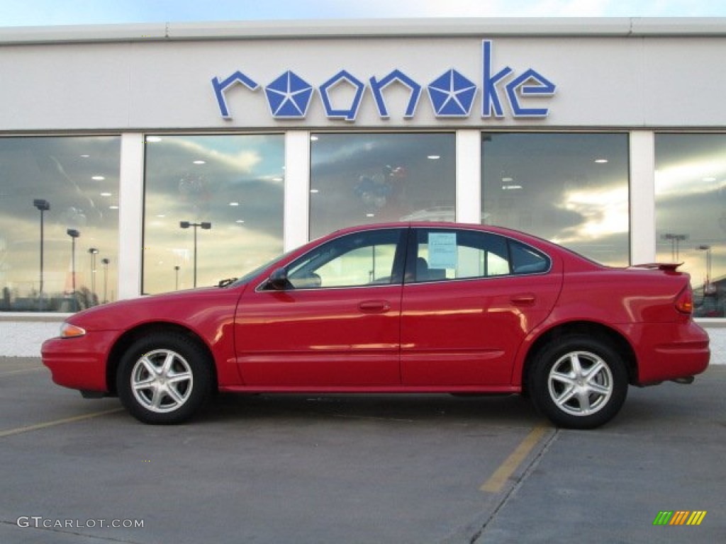 2003 Alero GL Sedan - Bright Red / Pewter photo #26