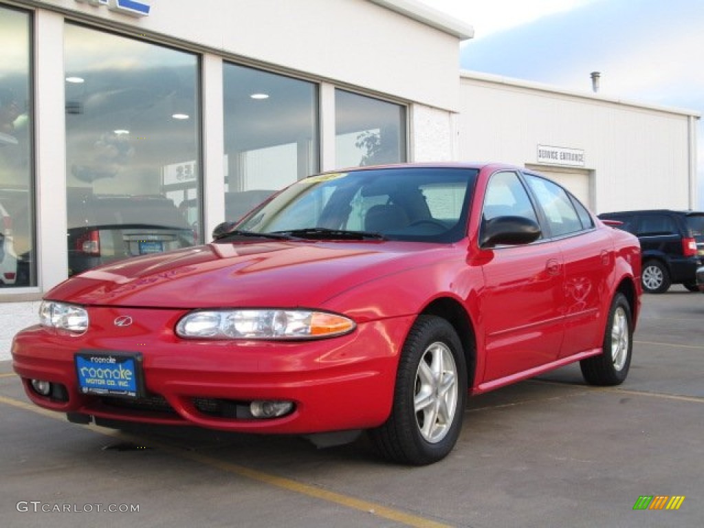 2003 Alero GL Sedan - Bright Red / Pewter photo #27