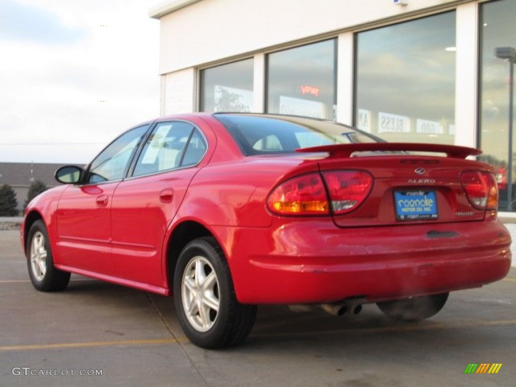 2003 Alero GL Sedan - Bright Red / Pewter photo #28