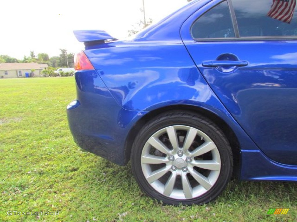 2008 Lancer GTS - Electric Blue Pearl / Black photo #42