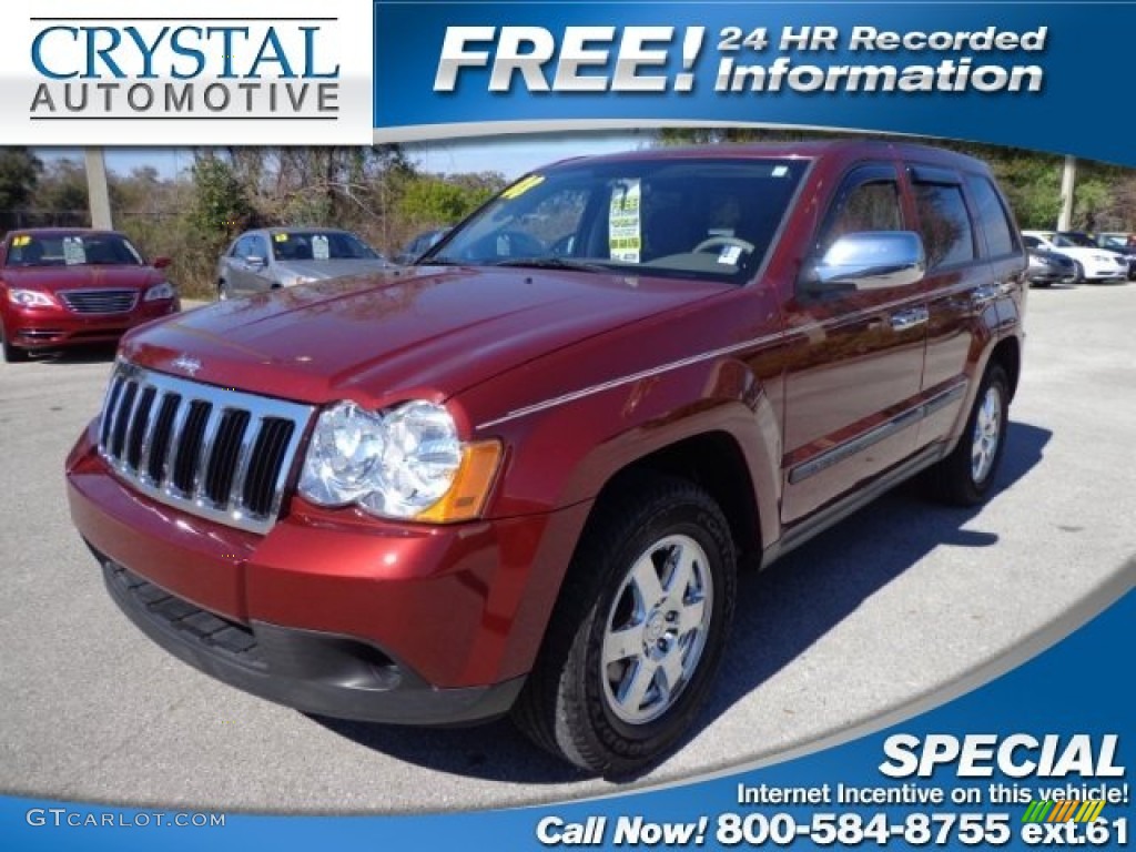 2008 Grand Cherokee Laredo - Red Rock Crystal Pearl / Khaki photo #1