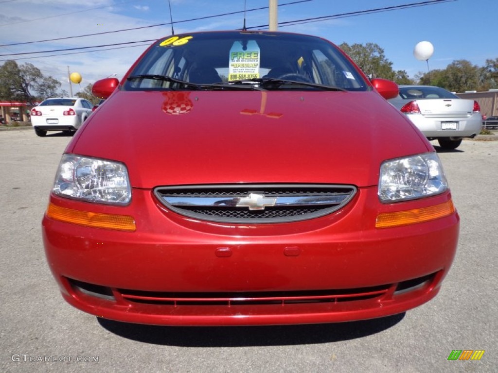 Sport Red 2006 Chevrolet Aveo LT Hatchback Exterior Photo #76861939