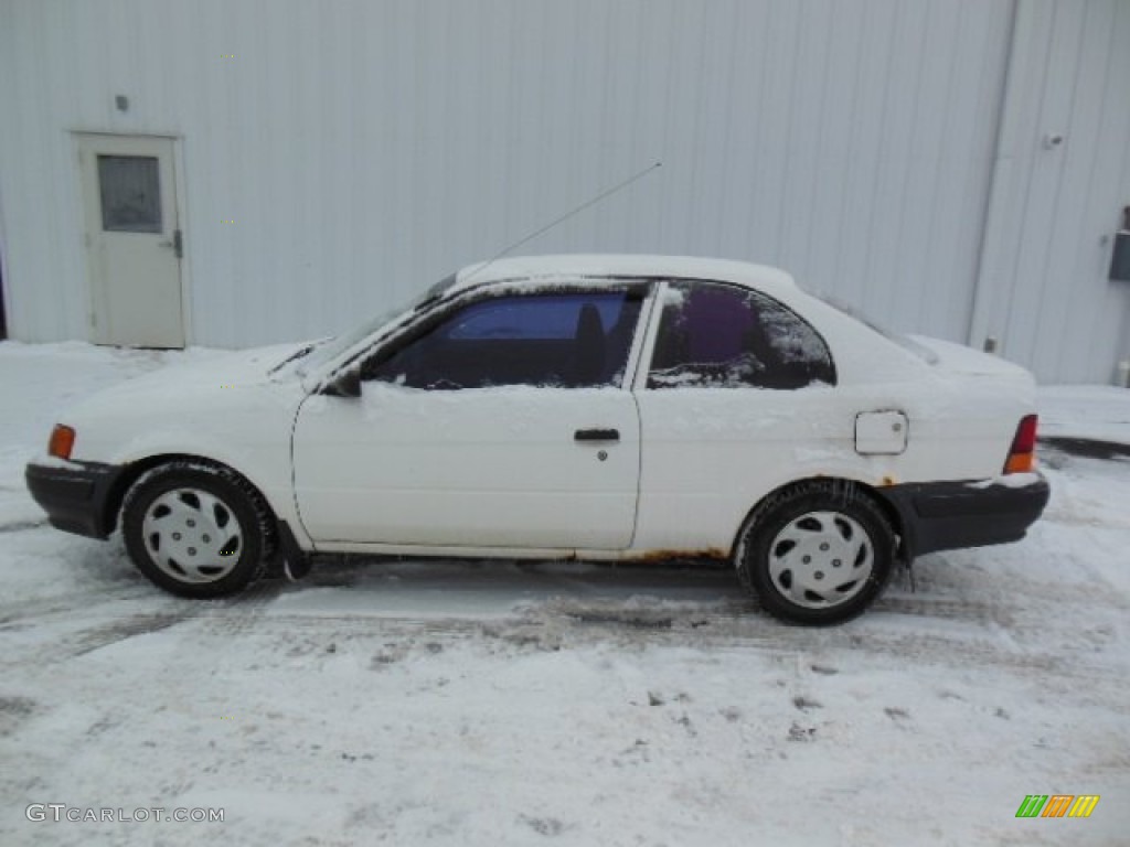 1996 Tercel DX Coupe - Super White / Gray photo #1