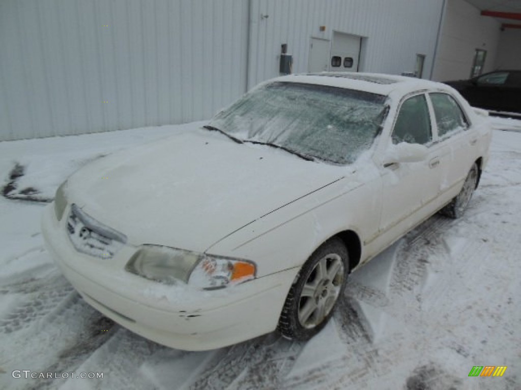 2001 626 ES - Glacier White / Beige photo #2
