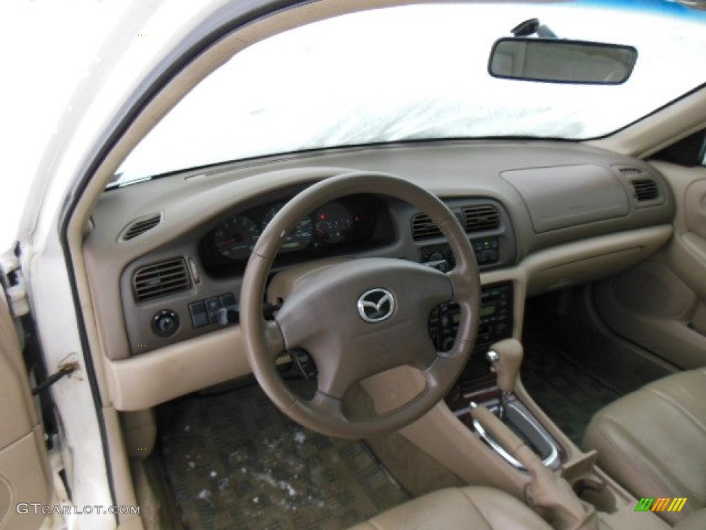 2001 626 ES - Glacier White / Beige photo #8