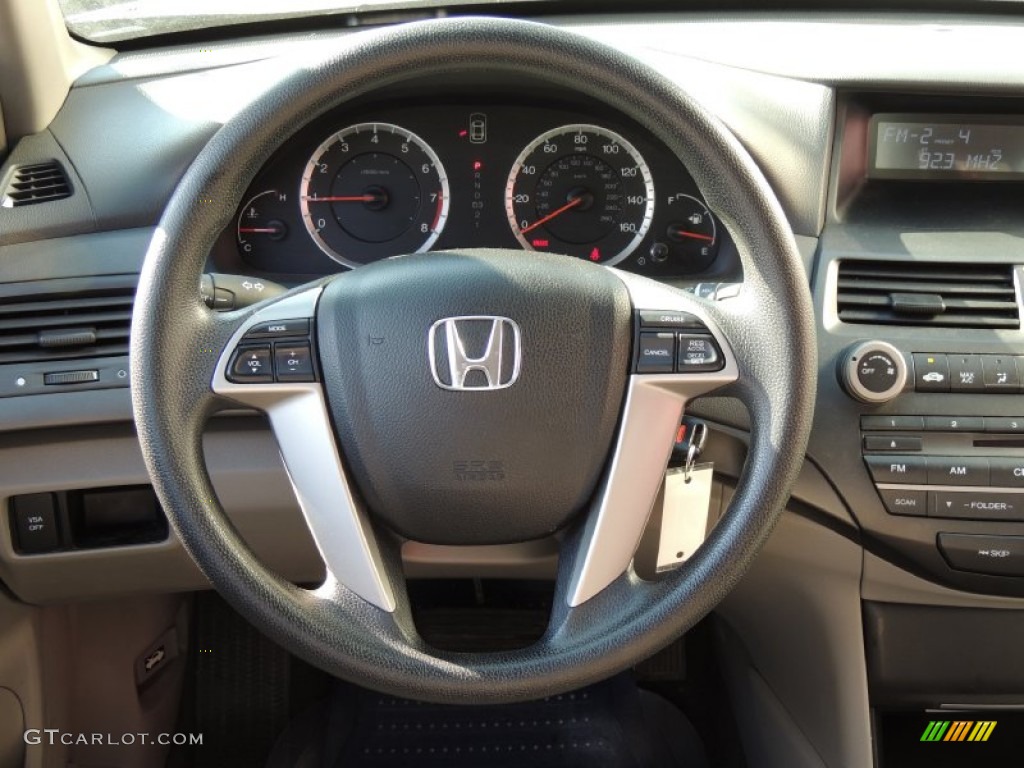 2008 Honda Accord LX Sedan Gray Steering Wheel Photo #76865352