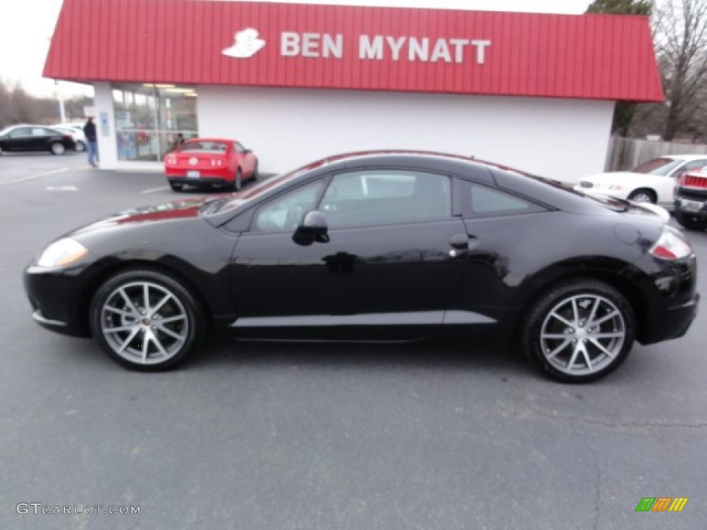 2012 Eclipse GS Coupe - Kalapana Black / Dark Charcoal photo #2