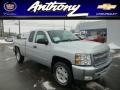 2013 Silver Ice Metallic Chevrolet Silverado 1500 LT Extended Cab 4x4  photo #1