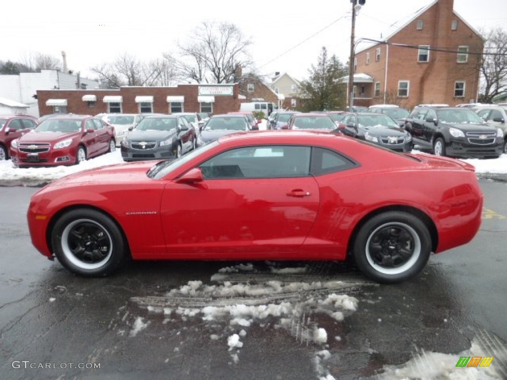 Victory Red 2013 Chevrolet Camaro LS Coupe Exterior Photo #76867263
