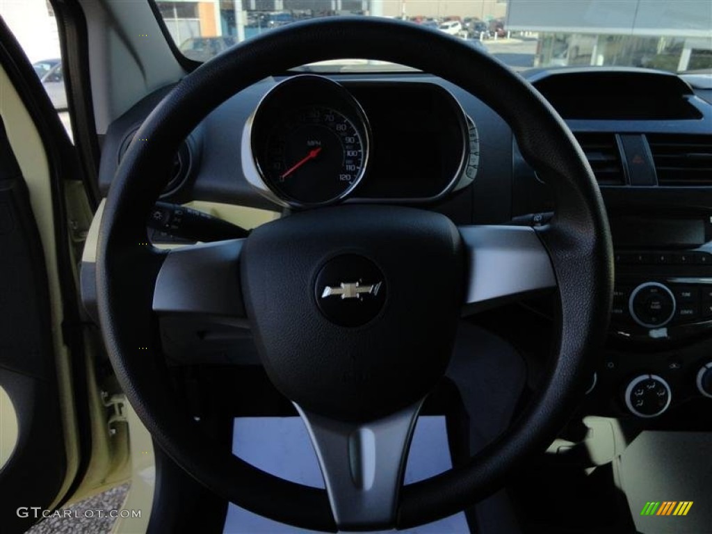 2013 Chevrolet Spark LS Yellow/Yellow Steering Wheel Photo #76868985