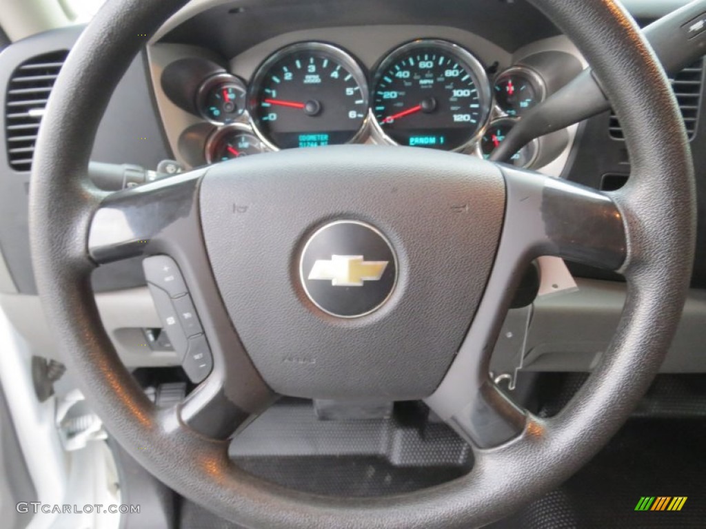 2009 Chevrolet Silverado 2500HD LS Crew Cab Dark Titanium Steering Wheel Photo #76871264