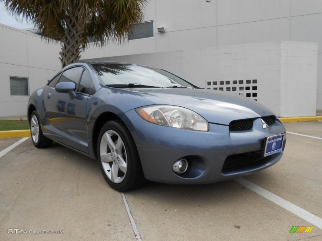 2007 Eclipse GT Coupe - Still Blue Pearl / Medium Gray photo #1