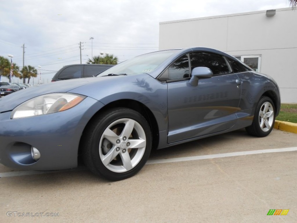 2007 Eclipse GT Coupe - Still Blue Pearl / Medium Gray photo #3