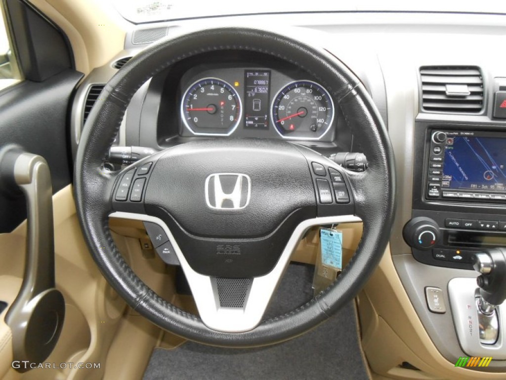2008 Honda CR-V EX-L Ivory Steering Wheel Photo #76872494