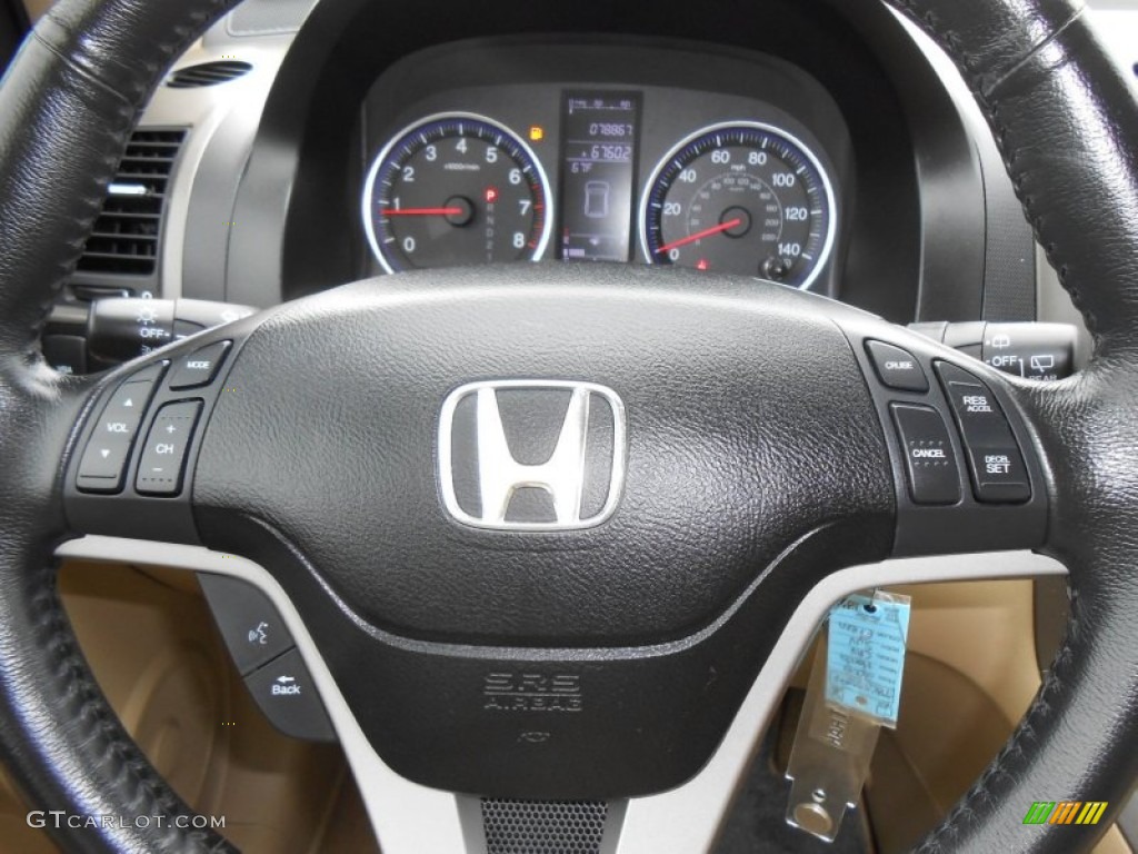 2008 Honda CR-V EX-L Ivory Steering Wheel Photo #76872497