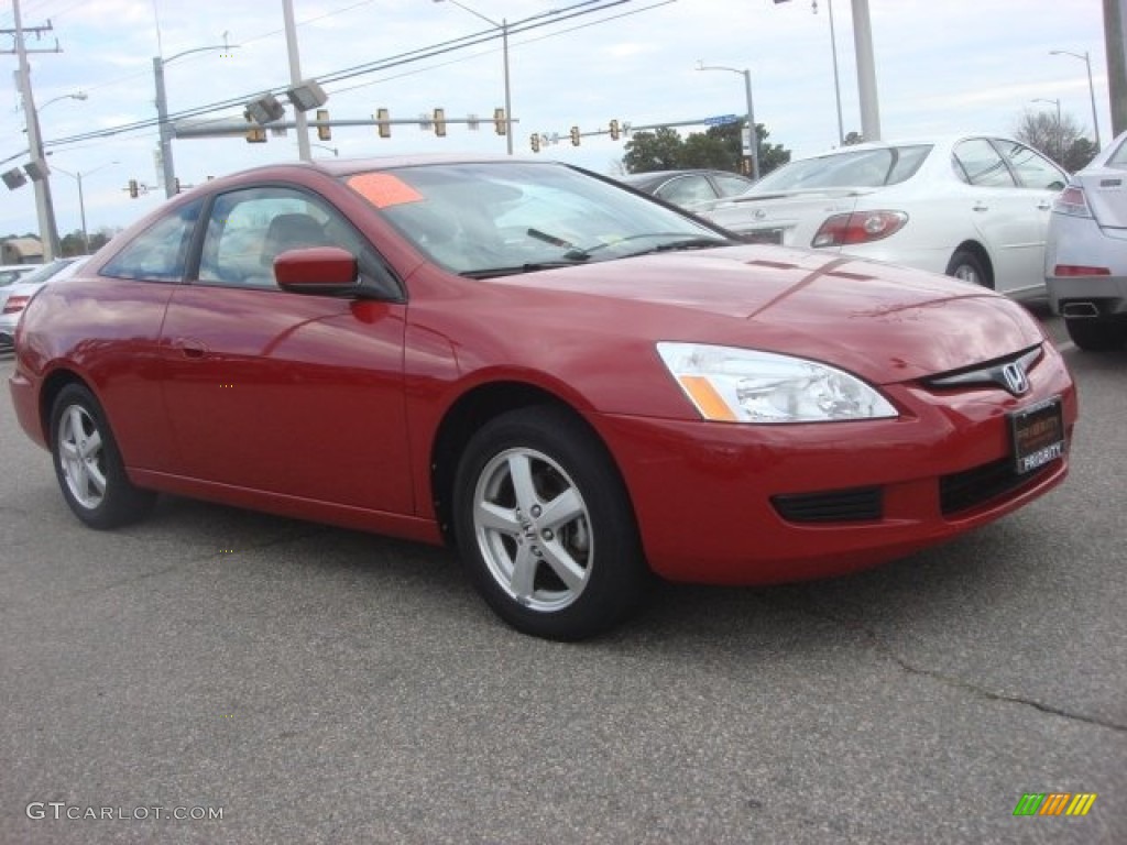 2003 Accord EX-L Coupe - San Marino Red / Ivory photo #6
