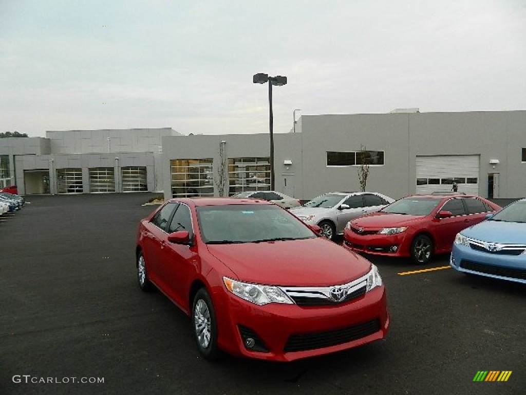2013 Camry LE - Barcelona Red Metallic / Ash photo #1
