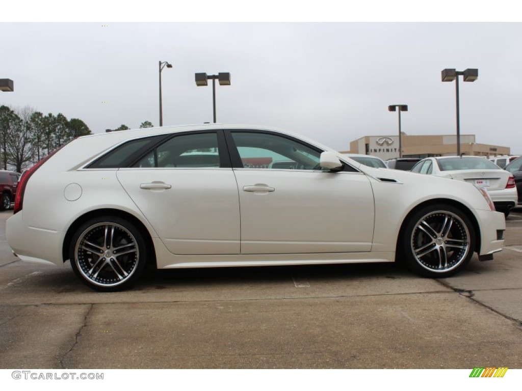 White Diamond Tricoat 2012 Cadillac CTS 3.0 Sport Wagon Exterior Photo #76875616