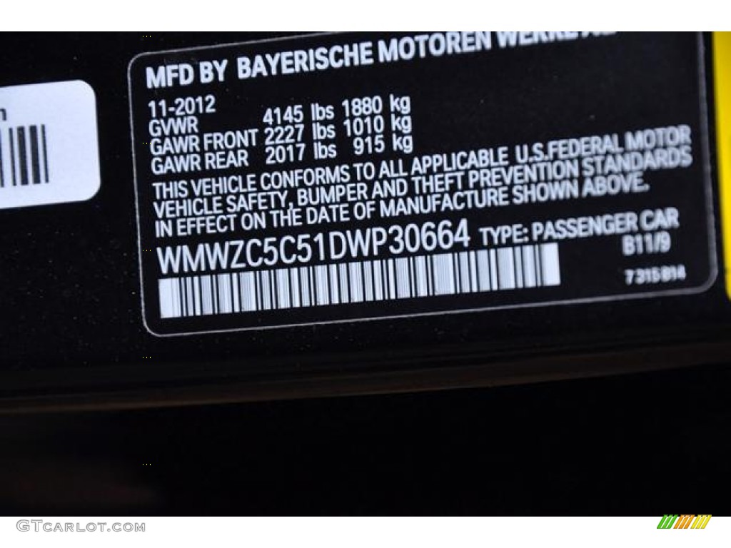 2013 Cooper Color Code B11 for Absolute Black Photo #76876812