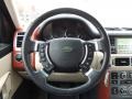 2009 Land Rover Range Rover Sand/Jet Interior Steering Wheel Photo