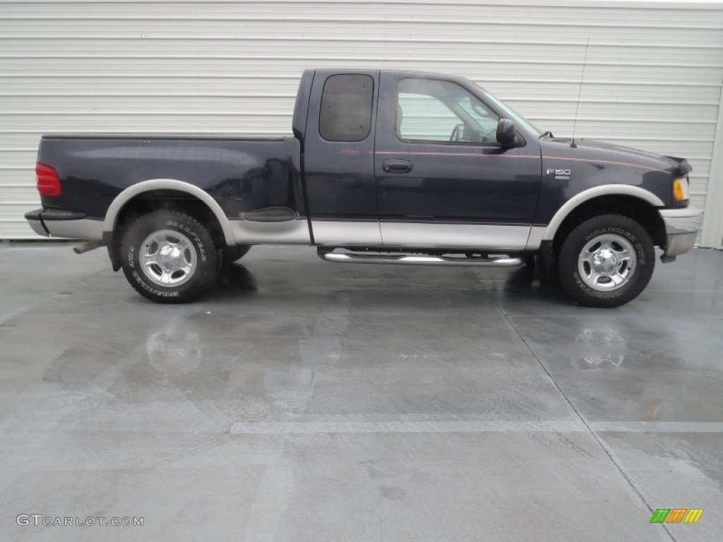 Deep Wedgewood Blue Metallic 1999 Ford F150 Lariat Extended Cab 4x4 Exterior Photo #76880946