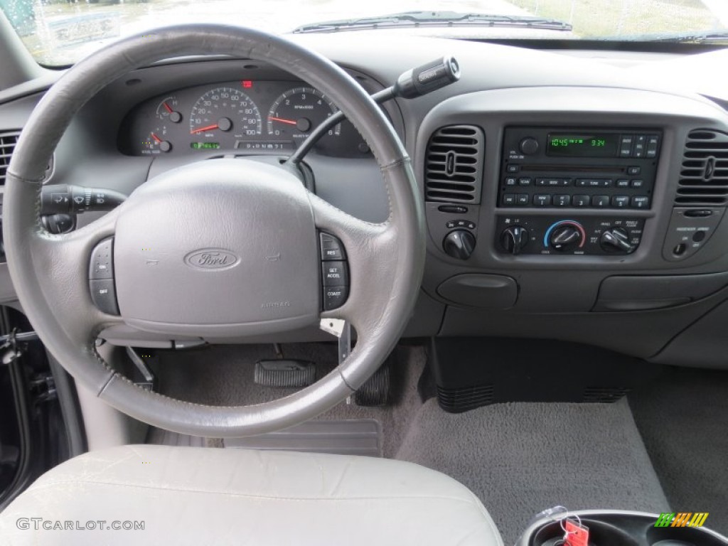 1999 Ford F150 Lariat Extended Cab 4x4 Medium Graphite Dashboard Photo #76881495