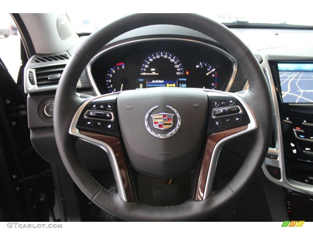 2013 Cadillac SRX Premium FWD Ebony/Ebony Steering Wheel Photo #76881631
