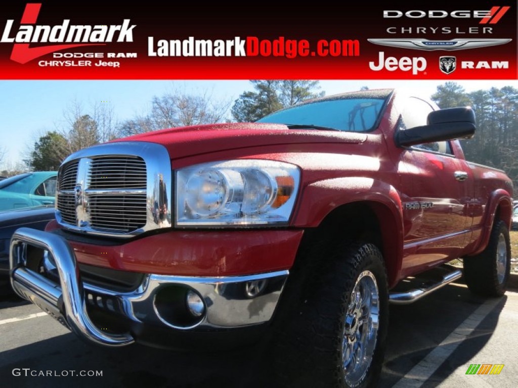 2006 Ram 1500 SLT Regular Cab 4x4 - Flame Red / Medium Slate Gray photo #1