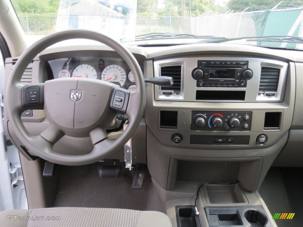 2008 Dodge Ram 1500 SXT Mega Cab Khaki Dashboard Photo #76884246