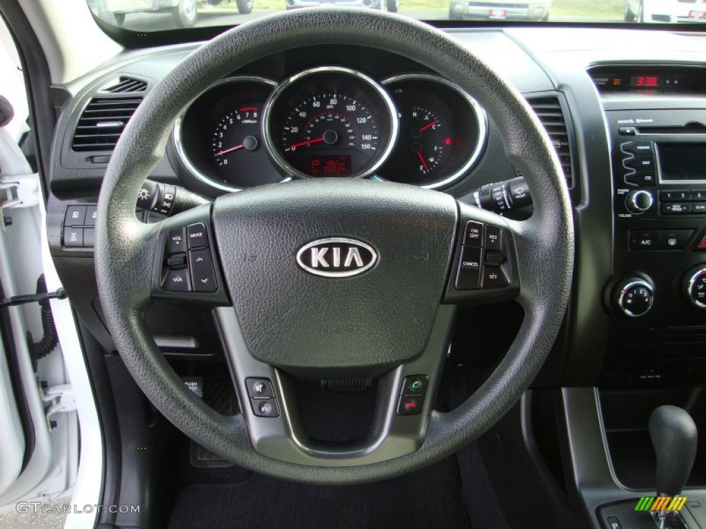 2011 Kia Sorento LX AWD Black Steering Wheel Photo #76884867