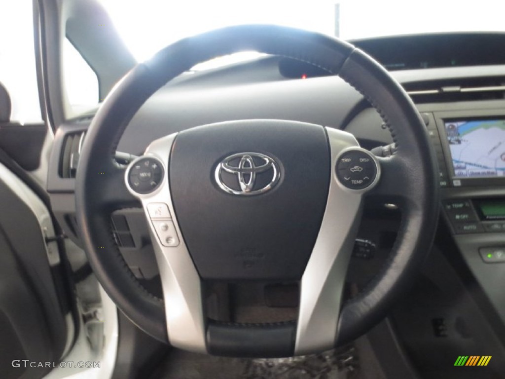 2010 Prius Hybrid IV - Blizzard White Pearl / Dark Gray photo #19