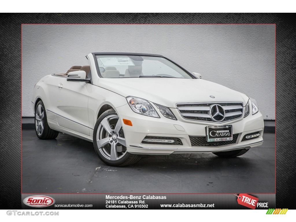 2013 E 350 Cabriolet - Diamond White Metallic / Almond/Mocha photo #1