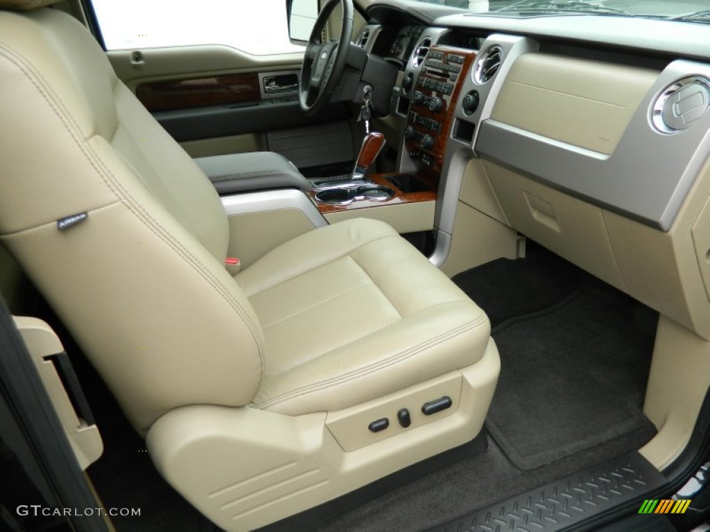 2010 F150 Lariat SuperCab 4x4 - Tuxedo Black / Tan photo #13