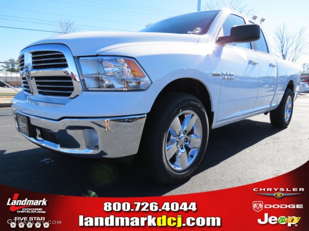 2013 1500 SLT Quad Cab - Bright White / Black/Diesel Gray photo #1