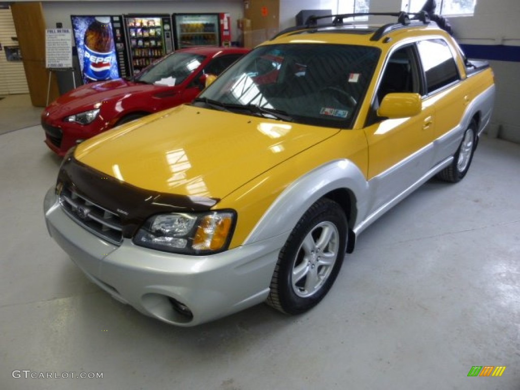 Baja Yellow 2003 Subaru Baja Standard Baja Model Exterior Photo