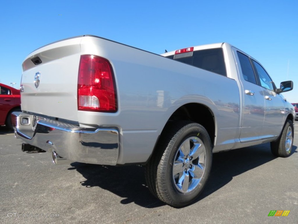2013 1500 Big Horn Quad Cab - Bright Silver Metallic / Canyon Brown/Light Frost Beige photo #3