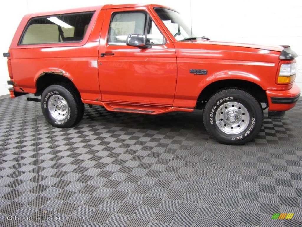 Ultra Red 1995 Ford Bronco XLT 4x4 Exterior Photo #76888761