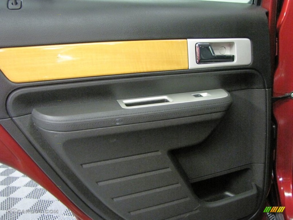 2009 MKX  - Vivid Red Metallic / Limited Charcoal Black/Light Stone photo #17
