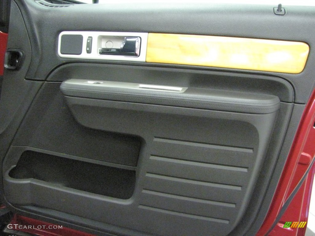 2009 MKX  - Vivid Red Metallic / Limited Charcoal Black/Light Stone photo #18