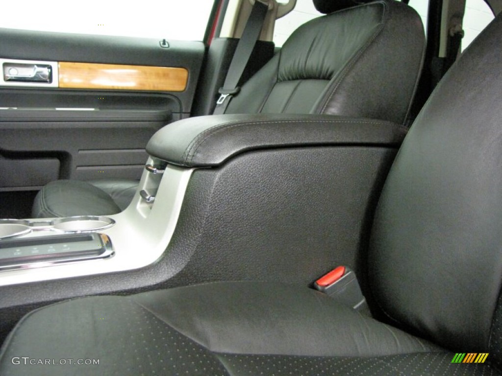 2009 MKX  - Vivid Red Metallic / Limited Charcoal Black/Light Stone photo #28