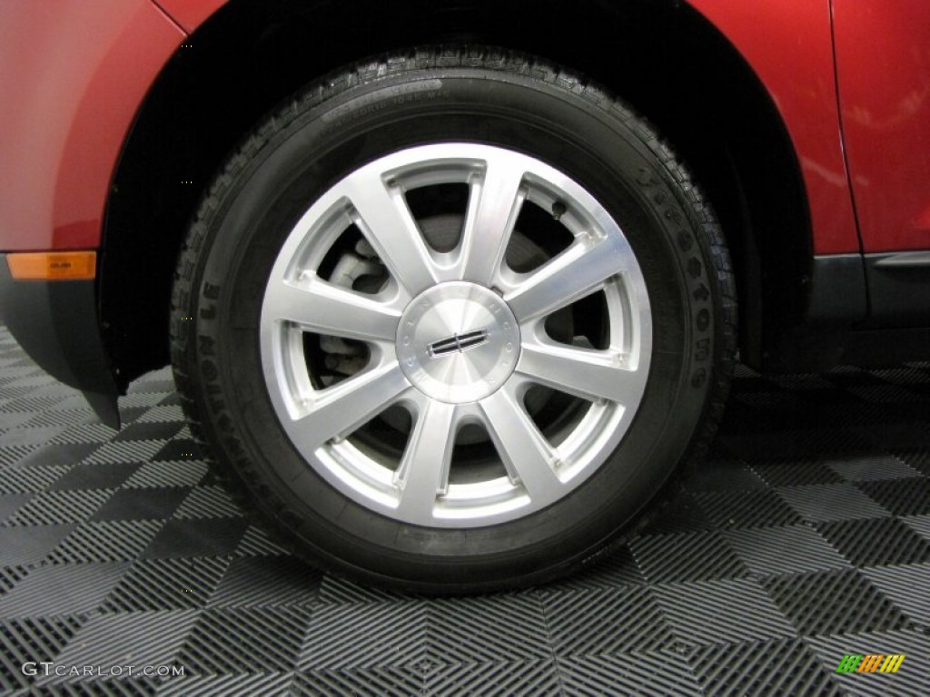 2009 MKX  - Vivid Red Metallic / Limited Charcoal Black/Light Stone photo #31