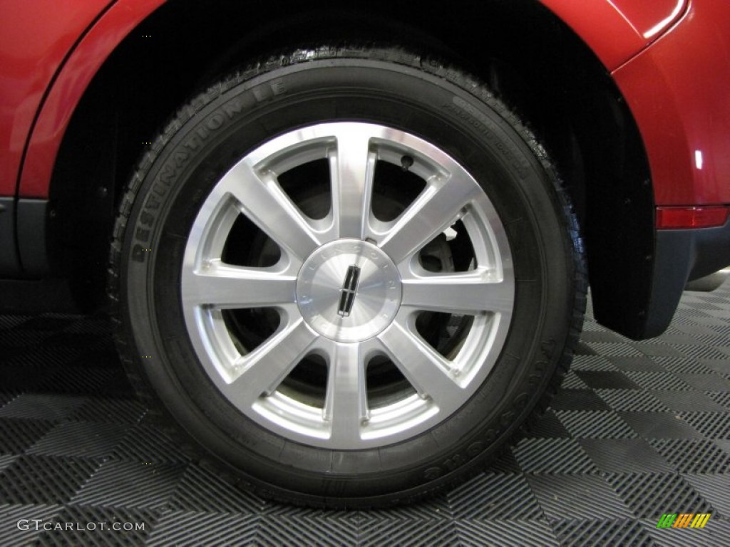 2009 MKX  - Vivid Red Metallic / Limited Charcoal Black/Light Stone photo #33