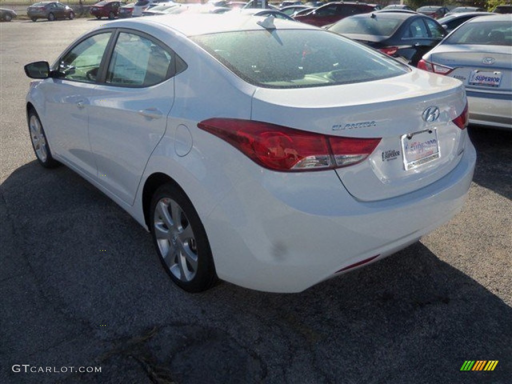2013 Elantra Limited - Shimmering White / Beige photo #7