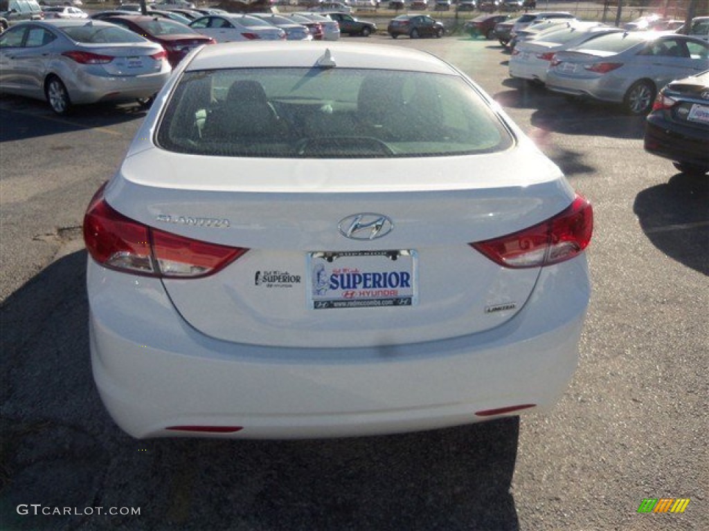 2013 Elantra Limited - Shimmering White / Beige photo #8