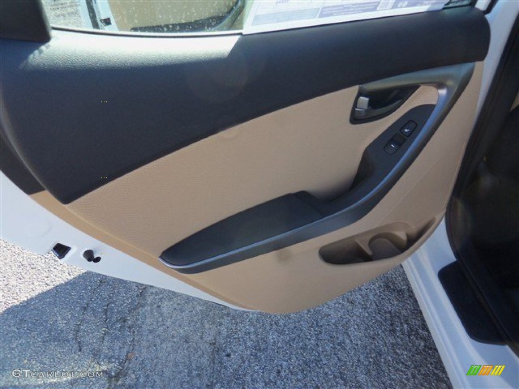 2013 Elantra Limited - Shimmering White / Beige photo #13