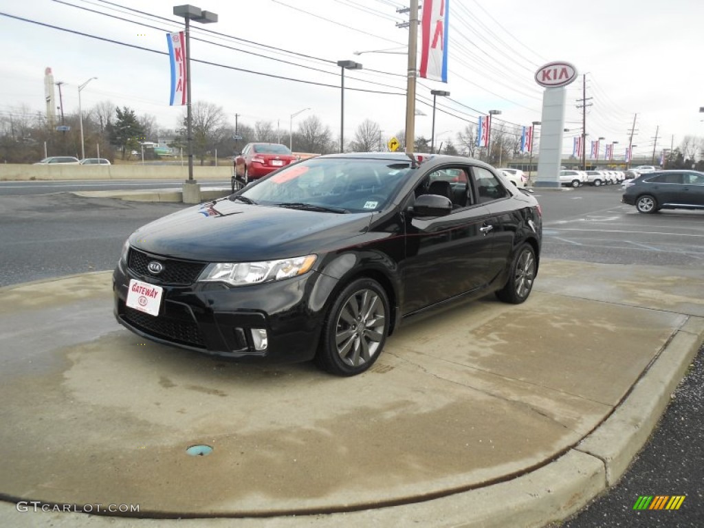 2012 Forte Koup SX - Ebony Black / Black photo #1
