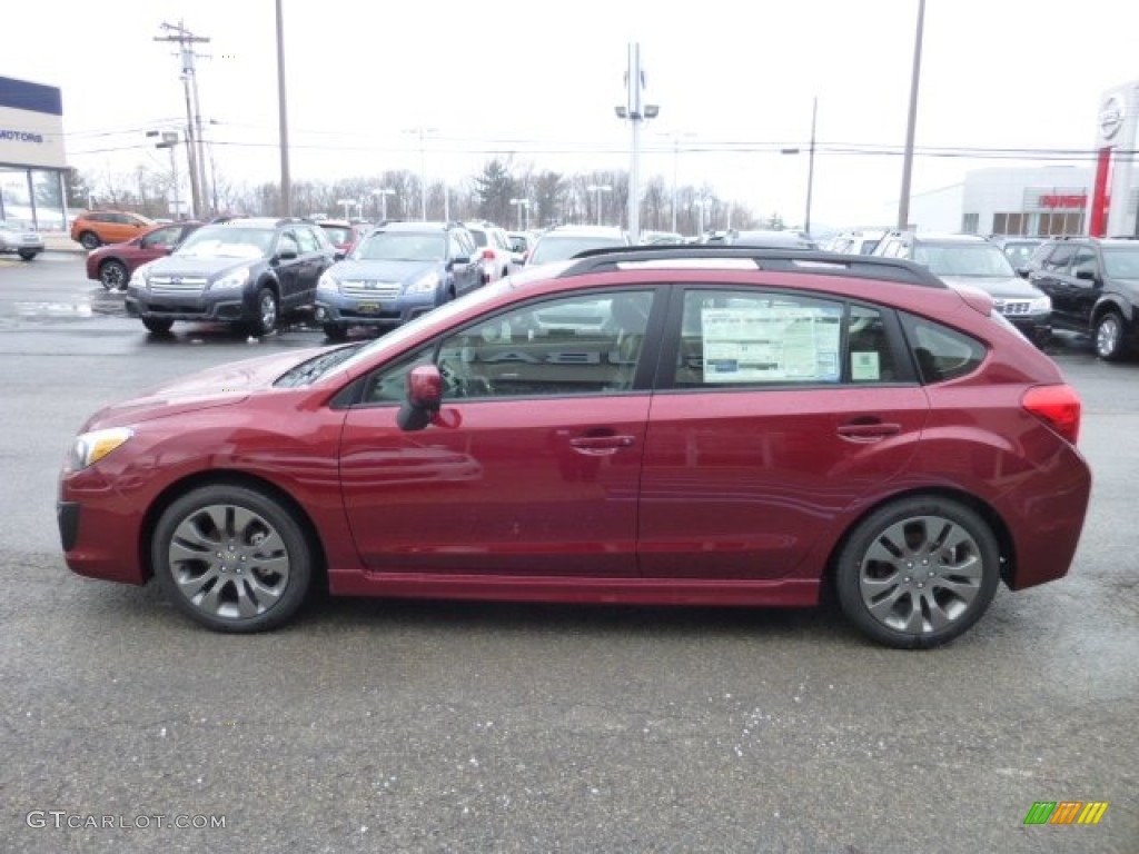 Camellia Red Pearl 2013 Subaru Impreza 2.0i Sport Limited 5 Door Exterior Photo #76894773