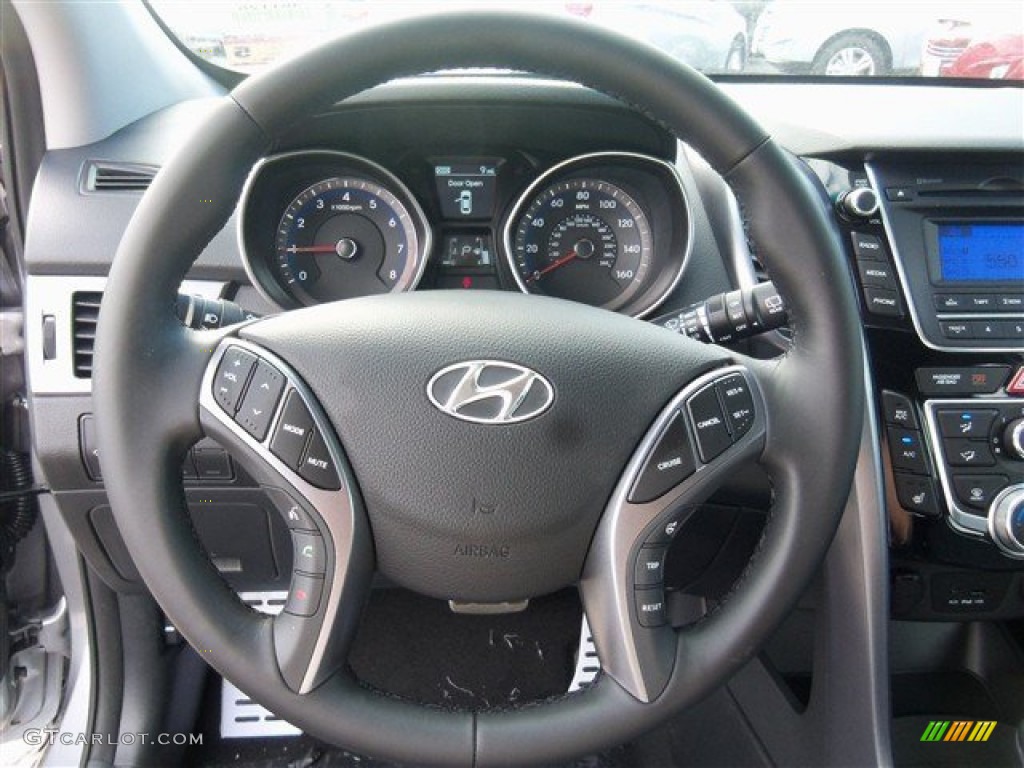 2013 Hyundai Elantra GT Blue Steering Wheel Photo #76898220